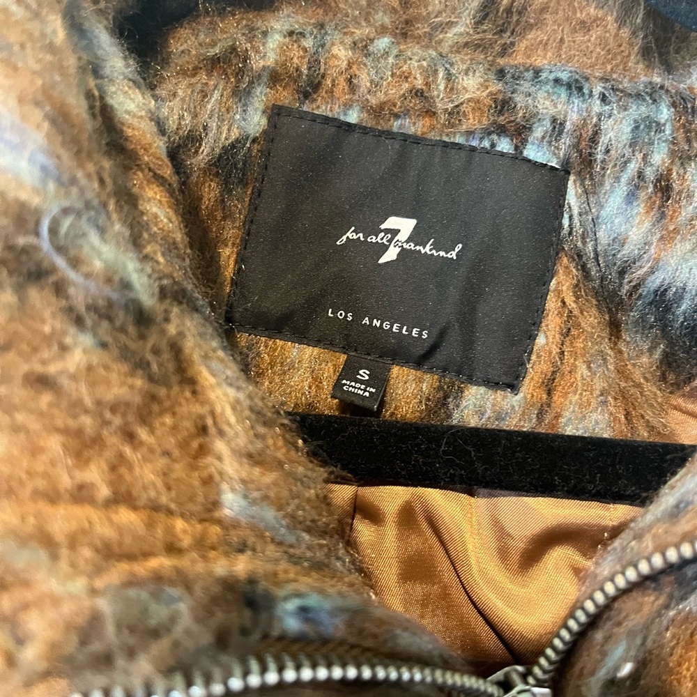 7 For All Mankind Alicia Plaid Bomber Jacket - Picture 3 of 3